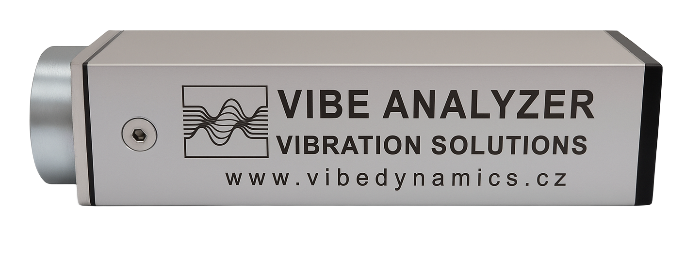 VIBE ANALYZER — profesionální senzor vibrací v hliníkovém pouzdře / professional vibration sensor in aluminium housing
